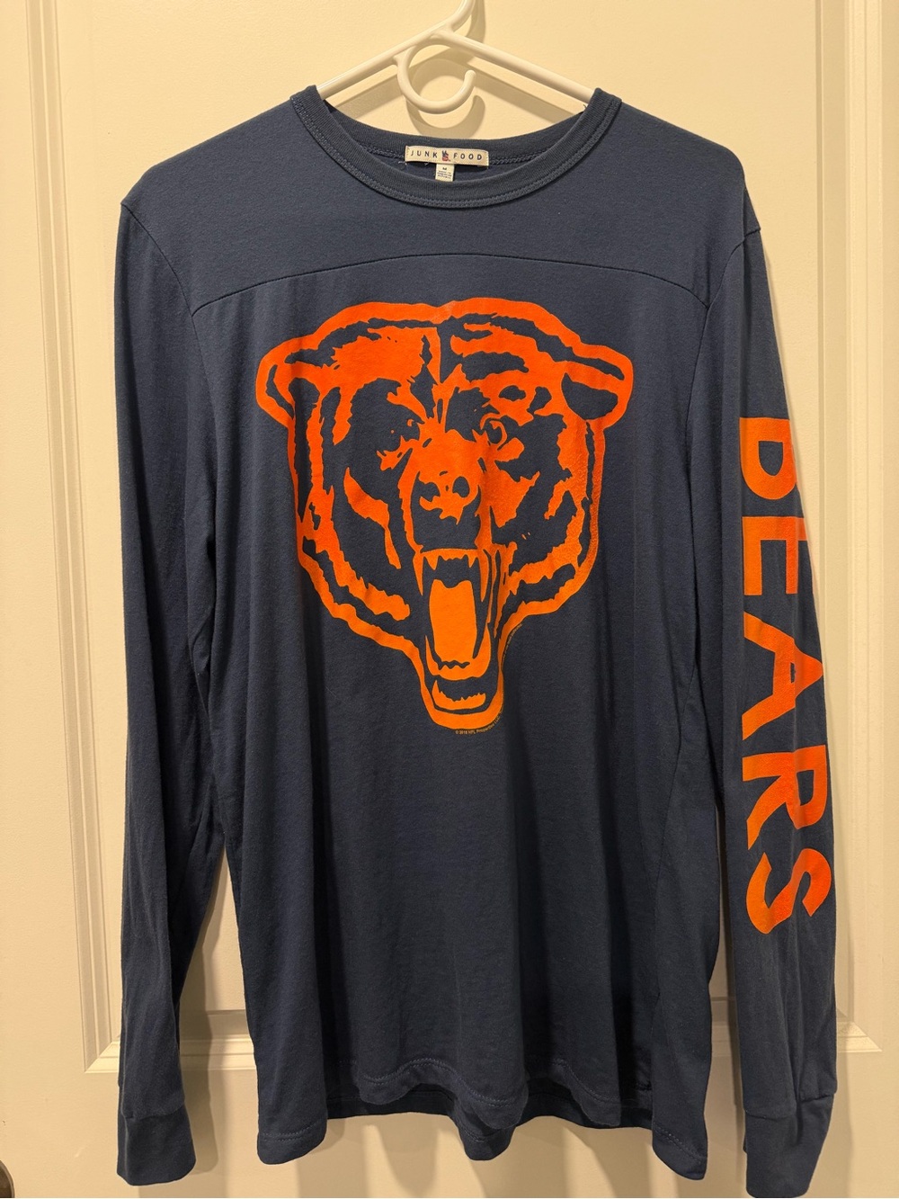 Junk Food Clothing Navy Long-Sleeve Crew with Bears Logo
